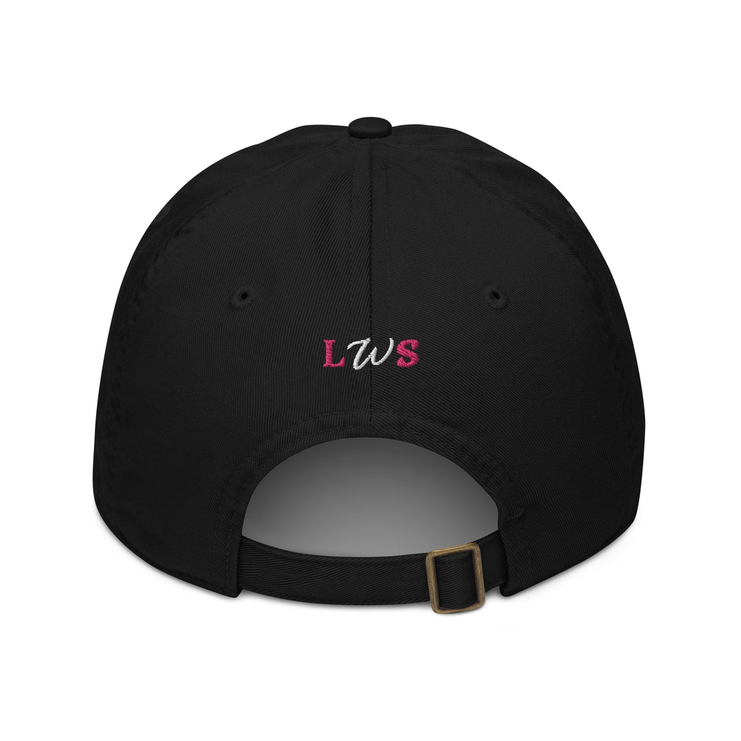 Organic Cotton Hat - White & Flamingo Typewriter