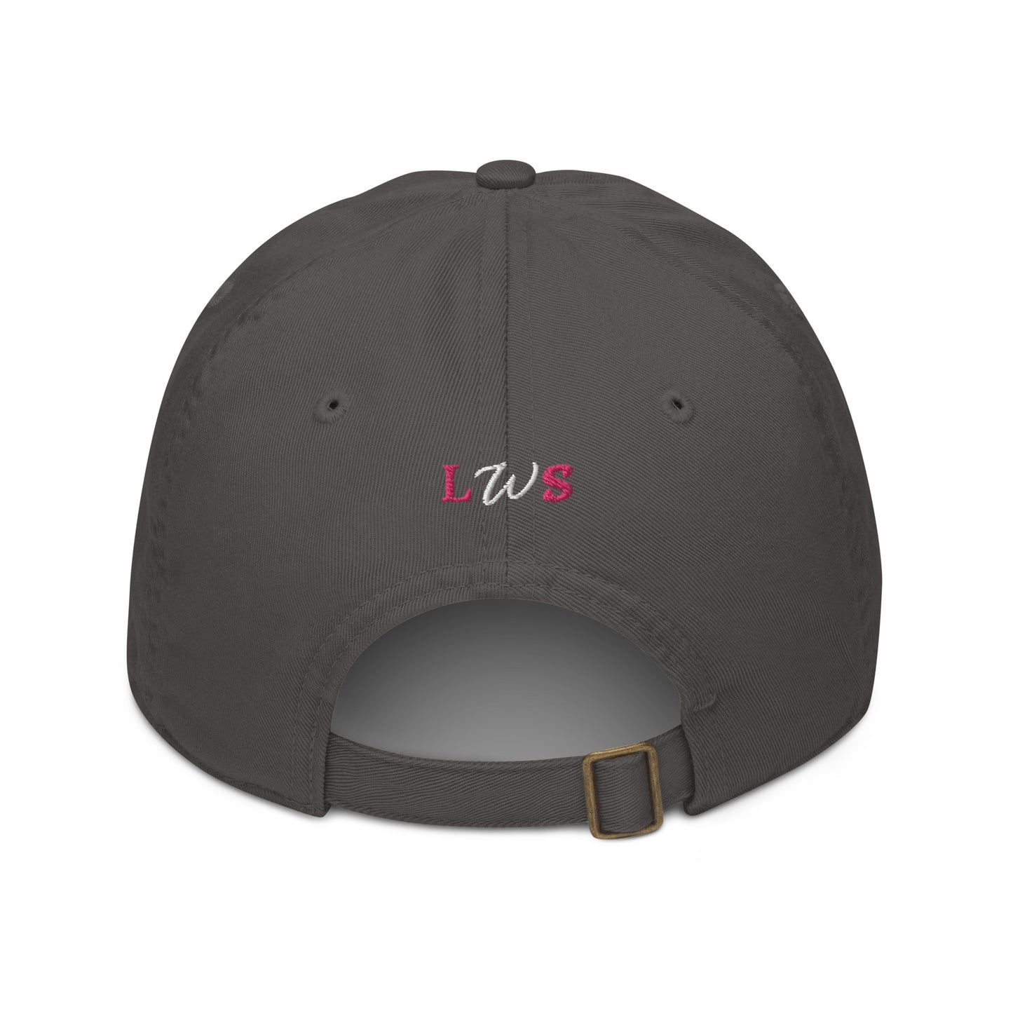 Organic Cotton Hat - White & Flamingo Typewriter