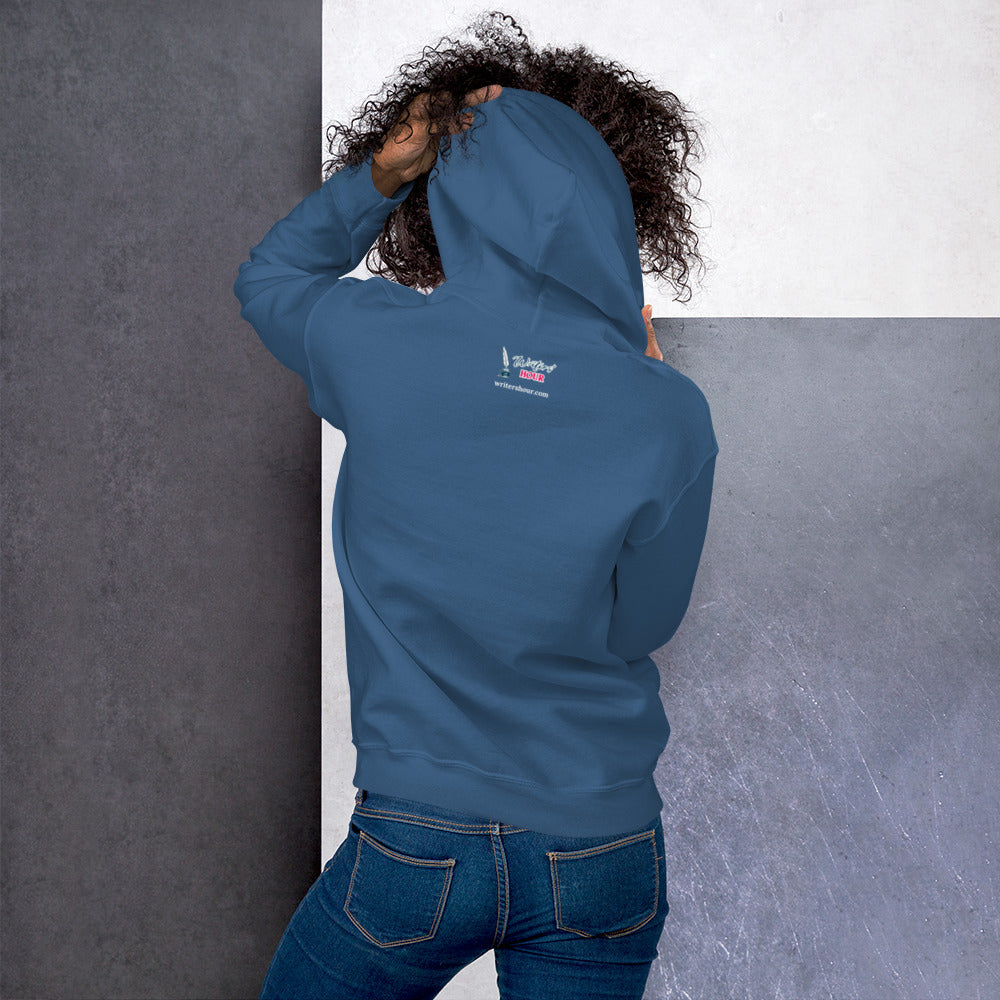 London Writers' Salon Unisex Hoodie - White Logo