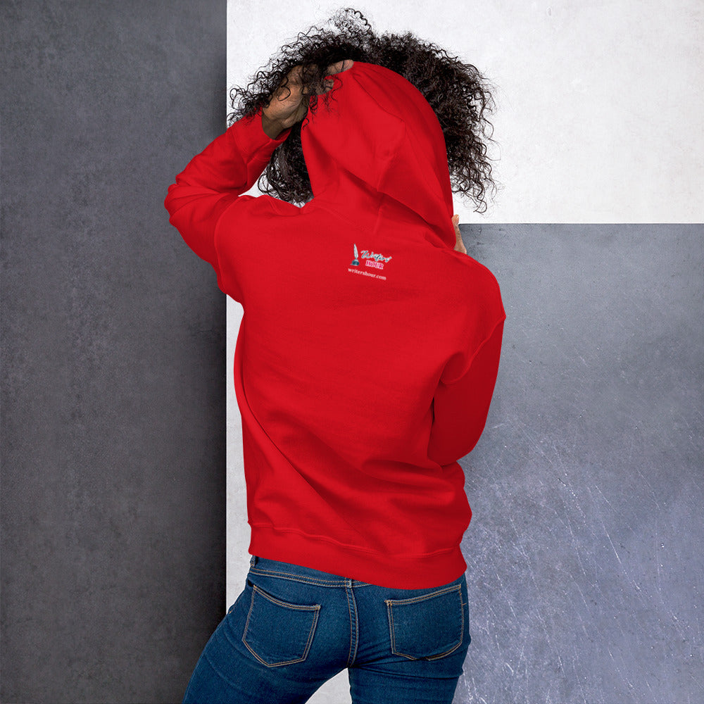 London Writers' Salon Unisex Hoodie - White Logo