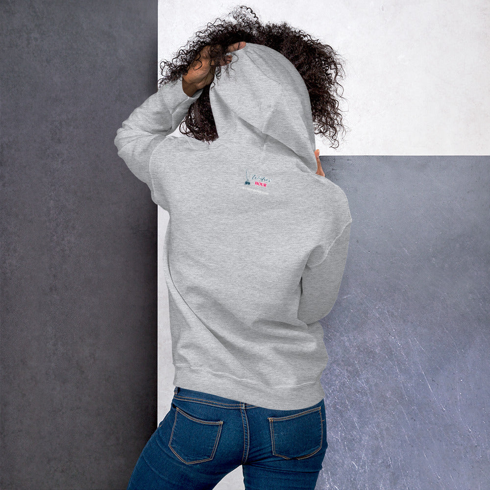 London Writers' Salon Unisex Hoodie - White Logo